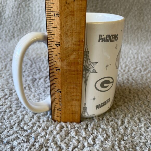 Green Bay Packers Christmas Mug 15 oz White NFL Ornament Coffee Tea - Picture 9 of 9